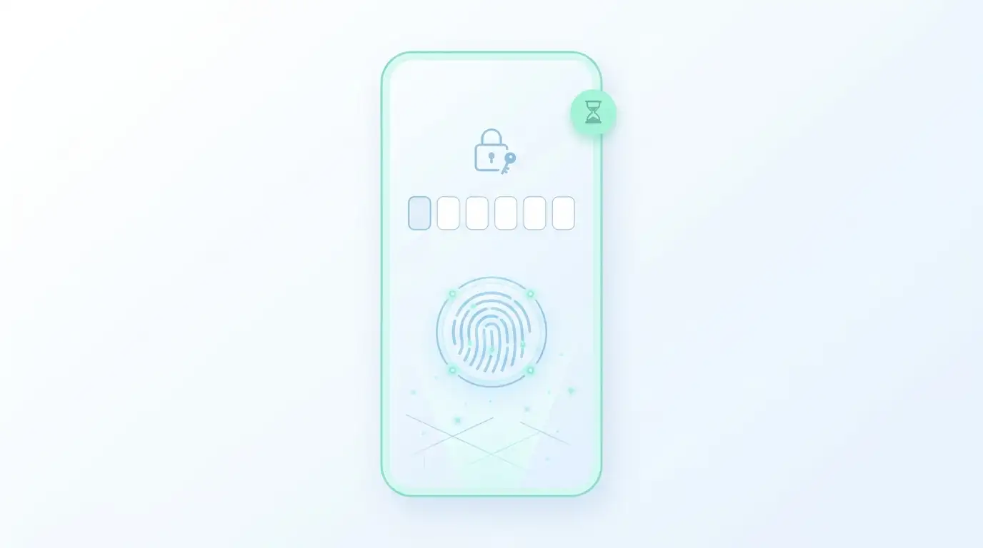 Stilering van DigiD-tweefactorverificatie op een smartphone, met code-invoervak en bevestigingstap