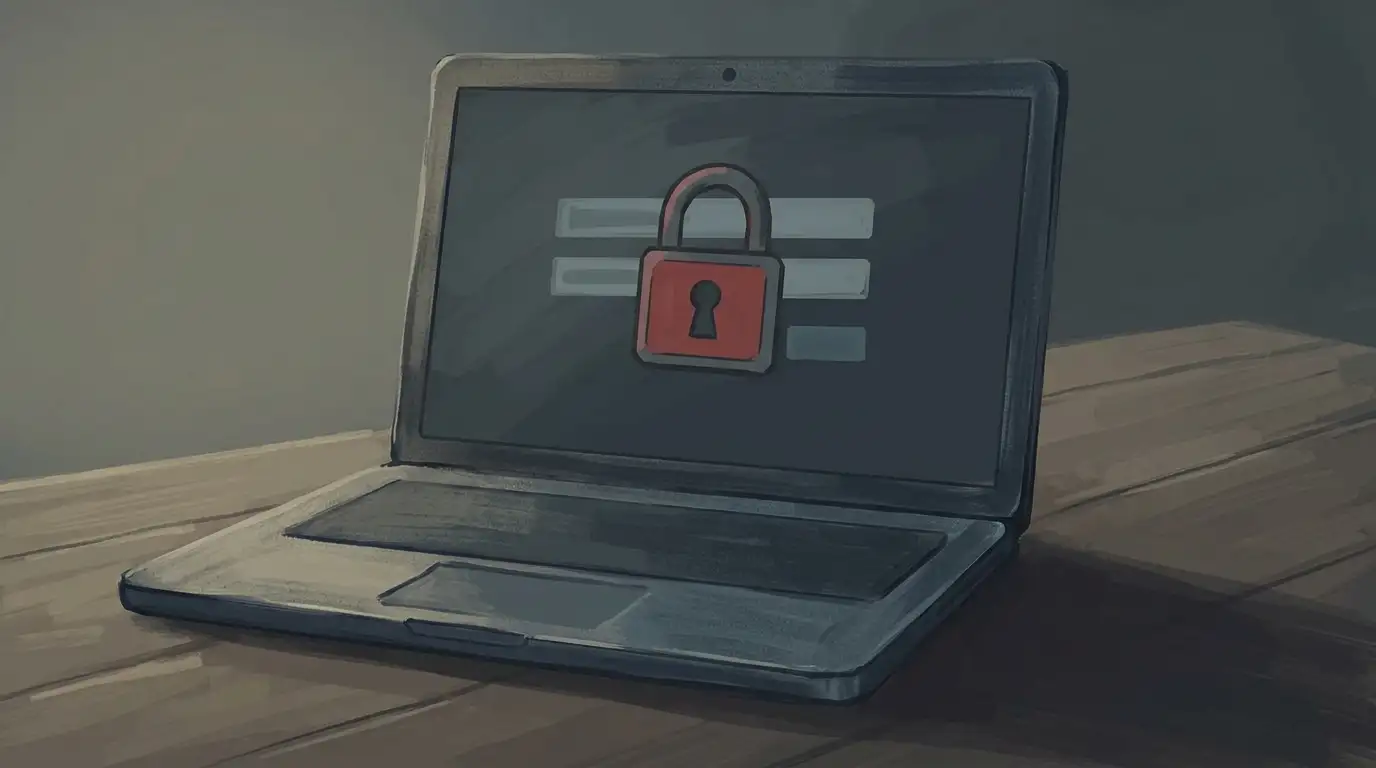 Stilering van een geblokkeerd online speelaccount na Cruks-inschrijving, met een afsluitstreep over het inloggedeelte en uitleg over saldo-uitbetaling