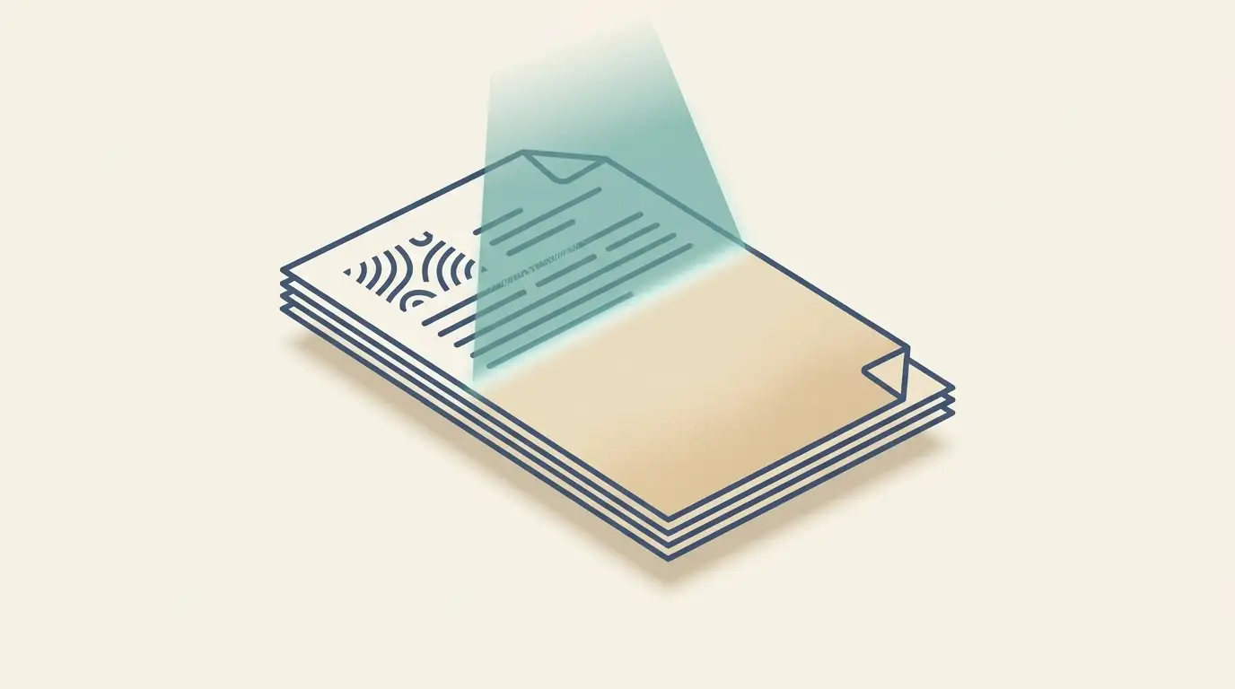 Conceptuele weergave van zwakke identiteitscontrole met onvolledige documentcontrole